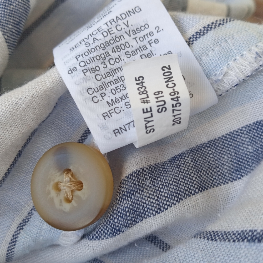 Madewell S Linen Side-Button Easy Dress - Picture 12 of 12
